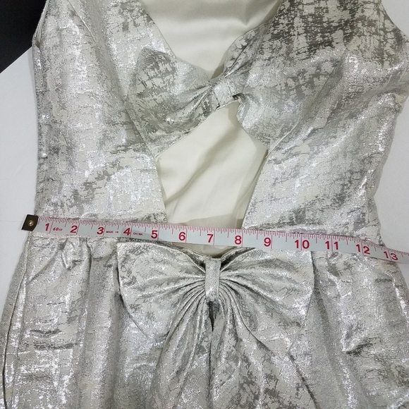 Erin Fetherston Silver Bow Back Dress 2 - Picture 11 of 16